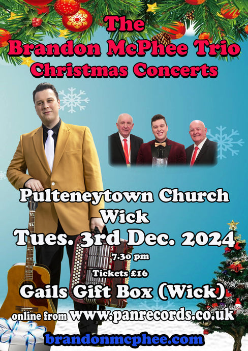 BRANDON McPHEE TRIO CHRISTMAS CONCERT - PULTENEYTOWN CHURCH, WICK